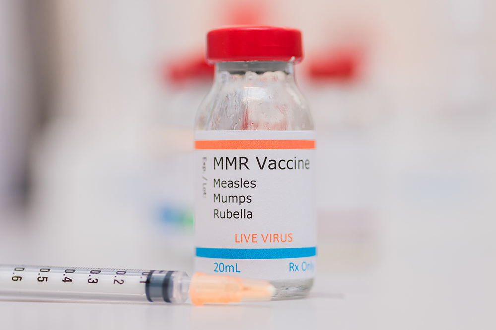 image of vile containing the MMR vaccine
